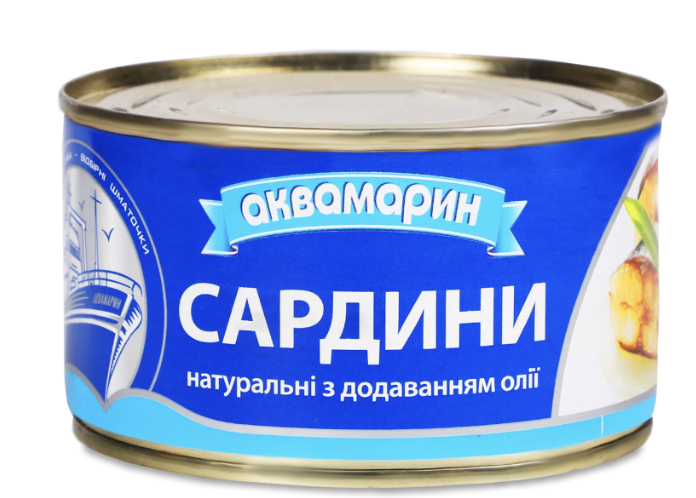 Сардина Аквамарин НДО 240г